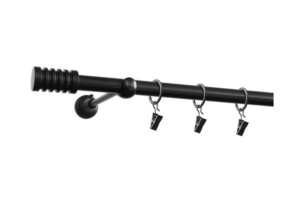 Karnisz pojedynczy 19 mm Porto 160 cm czarny GARDINIA