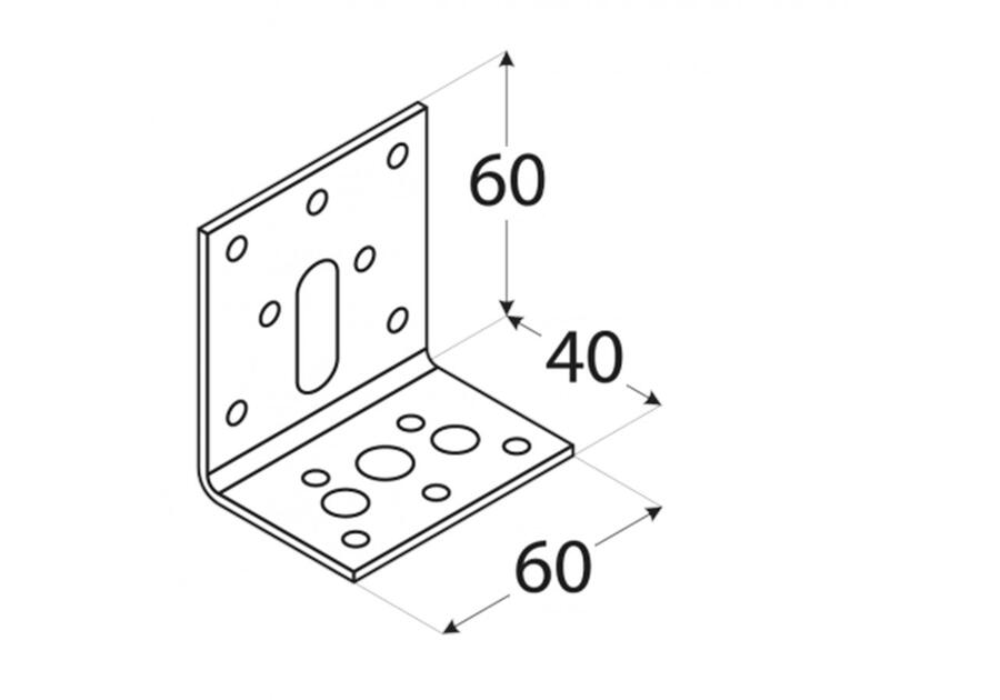 Kątownik z regulacją 6x4x6 cm KR2 DMX