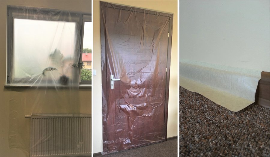 umbrella Childish Spread Jak zabezpieczyć okna, drzwi i podłogę przed malowaniem? - Grupa PSB -  materiały budowlane, remontowe oraz wykończeniowe
