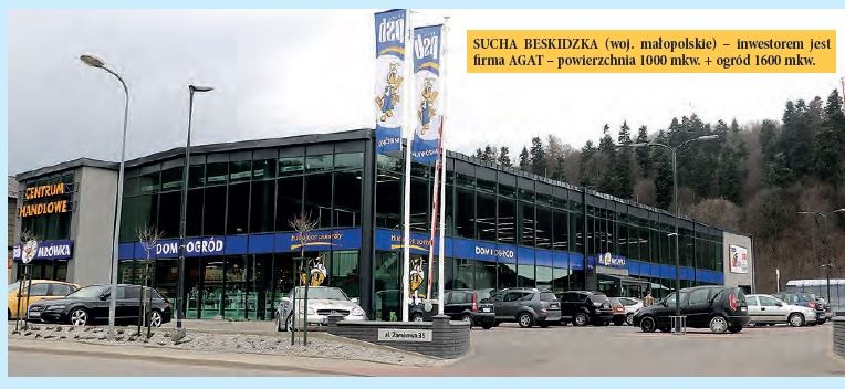 SUCHA BESKIDZKA (woj. małopolskie) – inwestorem jest firma AGAT – powierzchnia 1000 mkw. + ogród 1600 mkw.
