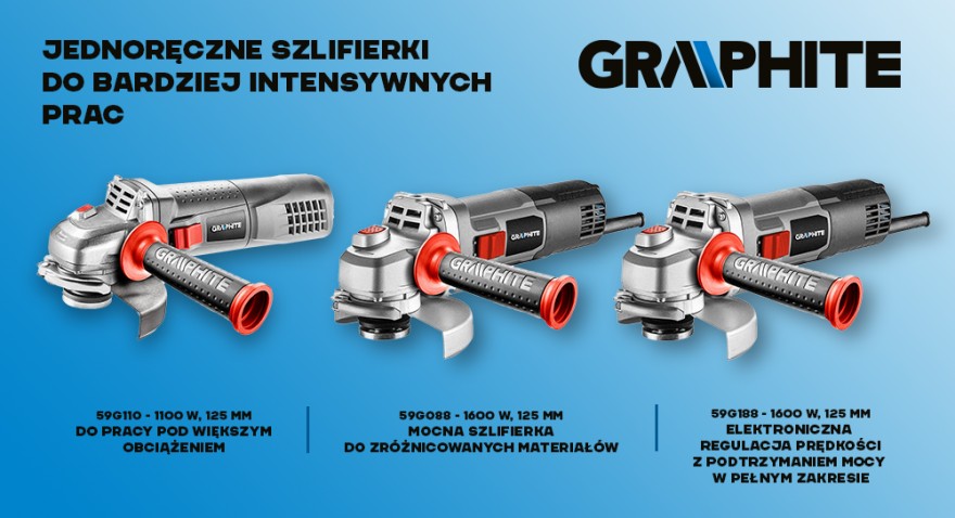 Szlifierki jednoręczne do intensywnych prac