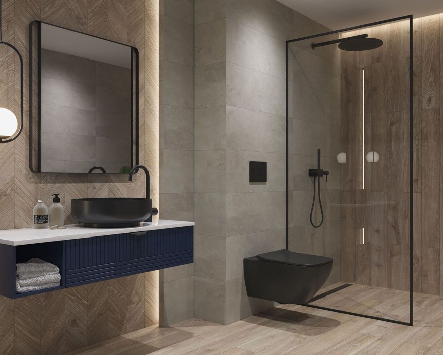 Ванная комната в стиле лофт-готовые композиции 
