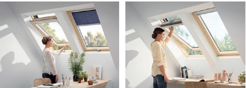 VELUX - sposoby otwierania okna dachowego