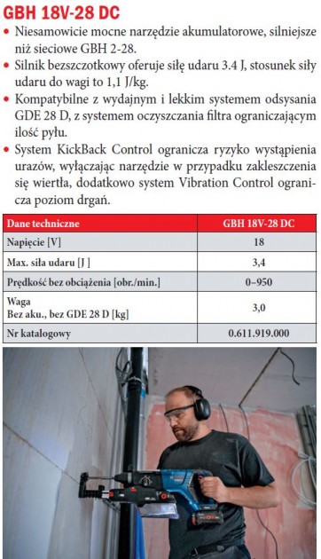 młot GBH 18V-28 DC