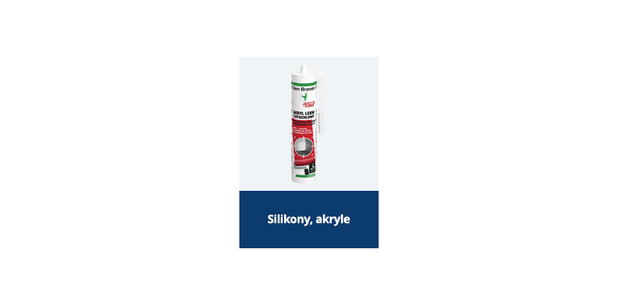 Silikony, akryle