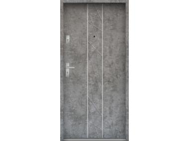 Zdjęcie: Drzwi wejściowe do mieszkań Bastion A-40 Beton srebrny 80 cm prawe ODO KR CENTER