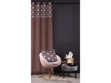 Zdjęcie: Zasłona welwetowa z drukowanymi górnymi kropkami dots chic róż 140x270 cm CHIC HOME