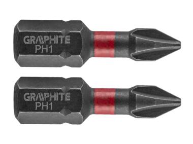 Zdjęcie: Bity udarowe PH1x25 mm 2 szt. GRAPHITE