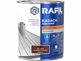Farba na dach Radach czerwony tlen RAL3009 0,75L RAFIL