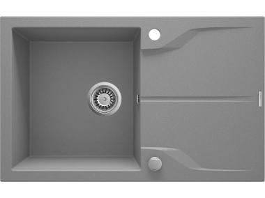 Zdjęcie: Zlewozmywak Andante szary metalik granit 1K Z/O 780x490x194, space saver DEANTE