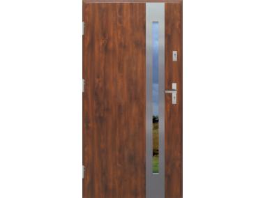Zdjęcie: Drzwi zewnętrzne stalowo-drewniane Disting Otello 08B Dąb złoty 90 cm lewe zamek listwowy KR CENTER