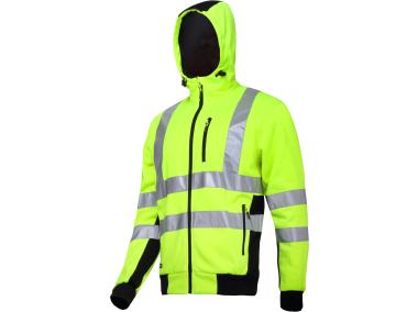 Zdjęcie: Bluza ostrzegawcza z kapturem żółto-czarna, 3XL, CE, LAHTI PRO