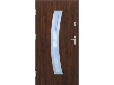 Drzwi zewnętrzne stalowo-drewniane Disting Otello 02 Orzech 100 cm lewe KR CENTER