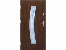 Drzwi zewnętrzne stalowo-drewniane Disting Otello 02 Orzech 100 cm lewe KR CENTER