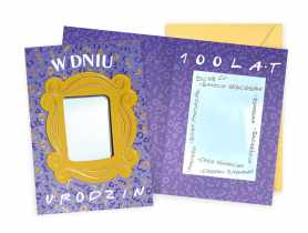 Karnet DK-1217 Urodziny - Friends, lusterko KUKARTKA
