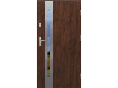 Drzwi zewnętrzne stalowo-drewniane Disting Otello 08B Orzech 90 cm prawe KR CENTER