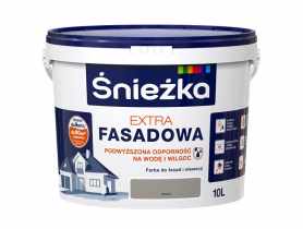 Farba Extra Fasadowa Szary 10L N ŚNIEŻKA