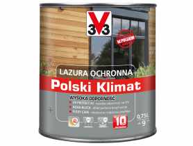 Lazura ochronna Polski Klimat Wysoka Odporność Bezbarwny 0,75 L V33