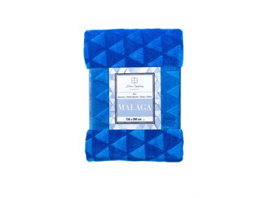 Zdjęcie: Koc Malaga 130x170 cm niebieski microfibra 260 g/m2 EUROMAT
