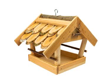 Zdjęcie: Karmnik dla ptaków - z drewna kryty gontem BIOOGROD