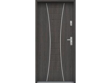Zdjęcie: Drzwi wejściowe do mieszkań Bastion R-63 Wenge deska 80 cm lewe ODO KR CENTER