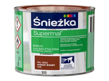 Zdjęcie: Emalia Supermal matowy orzech śred R8002 0,2L ŚNIEŻKA