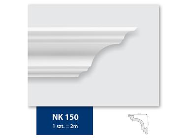 Zdjęcie: Listwa sufitowa z polistyrenu NK 150, 2 sztuki 200x10,4x10,4 cm biały DMS