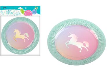 Zdjęcie: Talerze papierowe LGP Unicorn 18 cm, 6 sztuk art.12199 DECOR