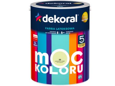 Farba lateksowa Moc Koloru limonkowy sorbet 5 L DEKORAL