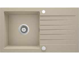 Zlewozmywak Zorba piaskowy granit 1K Z/O 760x440x160, 3,5", space saver DEANTE