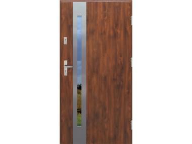 Zdjęcie: Drzwi zewnętrzne stalowo-drewniane Disting Otello 08B Dąb złoty 90 cm prawe zamek listwowy KR CENTER