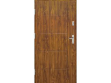 Zdjęcie: Drzwi zewnętrzne stalowo-drewniane Disting Nicolo 01 Dąb złoty 90 cm lewe KR CENTER