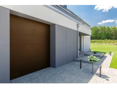 Brama segmentowa Optimal L40, brązowy RAL 8014, 3000x2500 mm KRONMAT