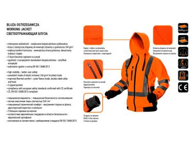 Zdjęcie: Bluza robocza ostrzegawcza, pomarańczowa, rozmiar S NEO