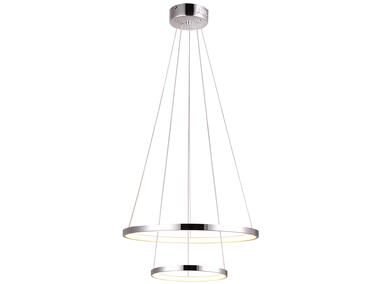Zdjęcie: Lampa sufitowa wisząca Lune 43 W okragła podwójna chrom CANDELLUX