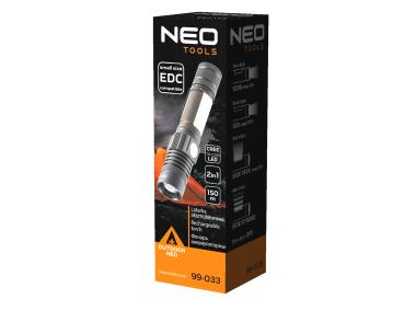 Zdjęcie: Latarka akumulatorowa USB 800 lm 2 w 1 CREE T6 LED NEO