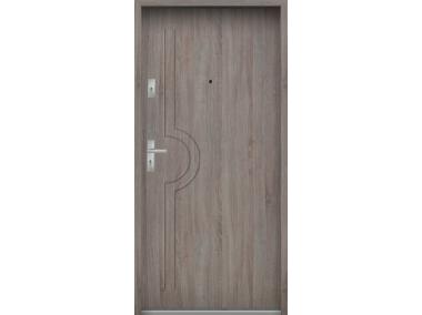 Zdjęcie: Drzwi wejściowe do mieszkań Bastion N-03 Dąb szary 80 cm prawe ODO KR CENTER