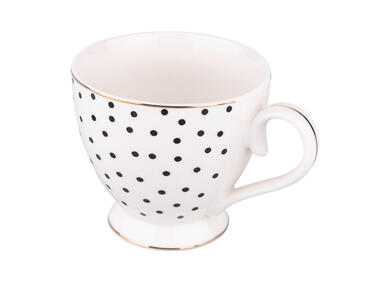 Zdjęcie: Filiżanka Jumbo na stopce nbc 350 ml, dekoracja Dots modern nature ALTOMDESIGN