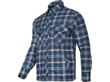 Zdjęcie: Koszula flanelowa ociepielane, granatowo-niebieskie, 2XL, CE, LAHTI PRO