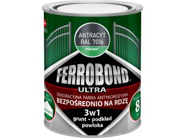 Zdjęcie: Farba antykorozyjna Ferrobond Ultra półmat antracyt 0,7L JURGA