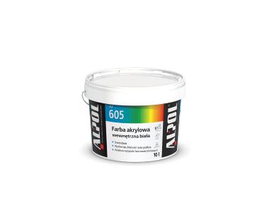 Farba wewnętrzna akrylowa biała 10 L AF605 ALPOL