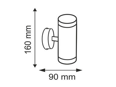 Zdjęcie: Kinkiet ogrodowy Olimp 2xGU10 inox czarny POLUX