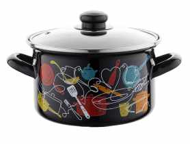 Garnek emaliowany prosty Malena 20 cm - 3,7 L EMALIA PLESZEW