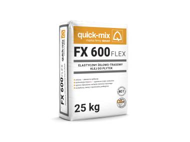 Zdjęcie: Klej do płytek 25 kg FX 600 Flex elastyczny żelowo-trasowy QUICK-MIX