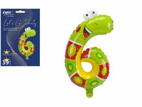 Balon foliowy LGP 40 cm Animals Cyfra 6 DECOR