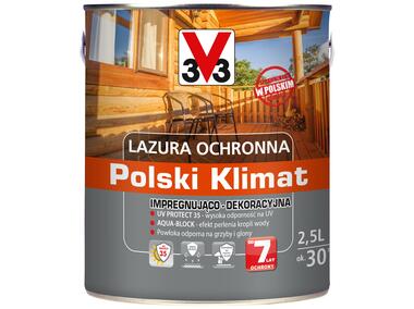 Lazura ochronna Polski Klimat Impregnująco-Dekoracyjna Bezbarwny 2,5 L V33