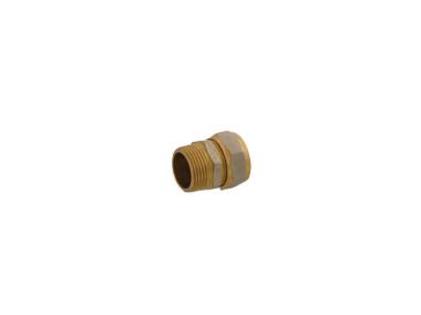 Zdjęcie: Złączka prosta PEX 16 mm x 1/2 gwint zewnętrzny system skręcany IDMAR