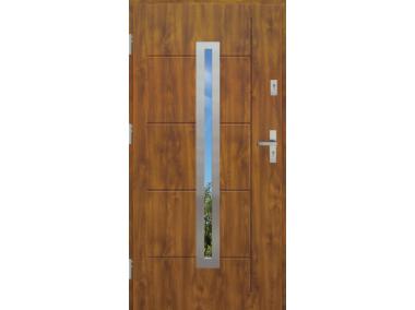 Zdjęcie: Drzwi zewnętrzne stalowo-drewniane Disting Nicolo 02 Dąb złoty 90 cm lewe KR CENTER