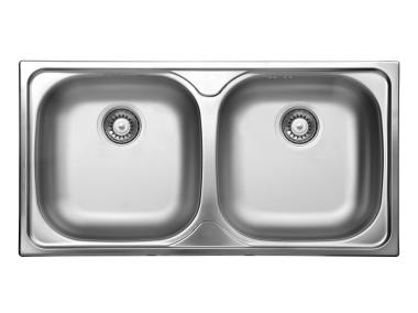 Zdjęcie: Zlewozmywak Xylo satyna 2K B/O 780x435x150, 3,5" + osprzęt DEANTE