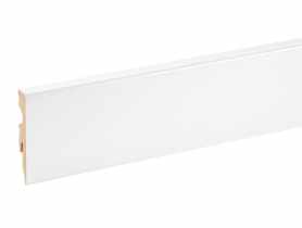 Listwa przypodłogowa MDF Biały RAL 9003 okleina półmat 5,8x1,4 cm kwadrat 220 cm CEZAR